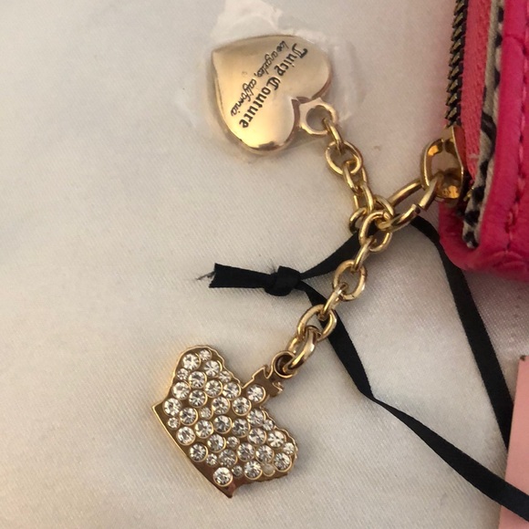 Juicy Couture Pink Flash Not Your Babe Small Zip Around Bifold Wallet NWT - Picture 6 of 16